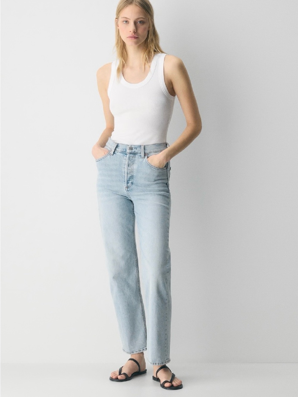 Aritzia Denim Forum Arlo Hi-Rise Straight Jean 28L
